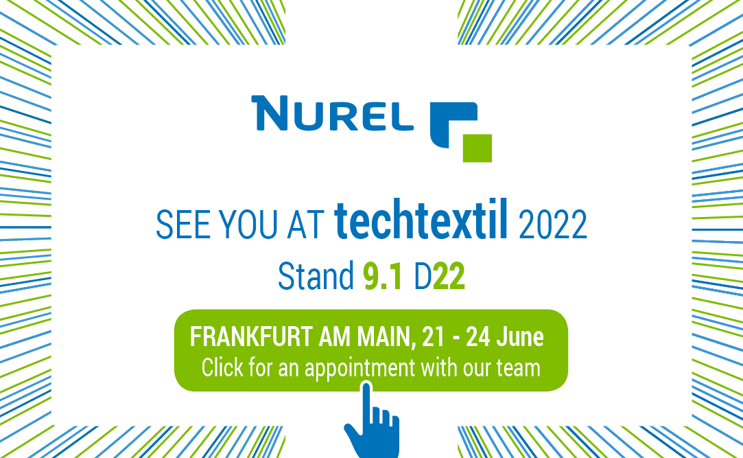 NUREL va a estar presente en la Techtextil 2022 para presentar sus nuevos desarrollos de fibras sostenibles y cosmetotextiles.